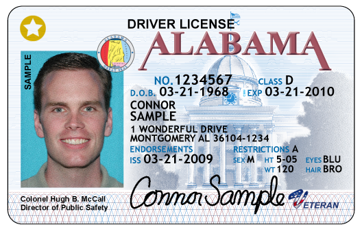 what font is used on georgia drivers license
